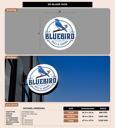 CUSTOM MOCKUP SIGN FOR Michael Mendoza