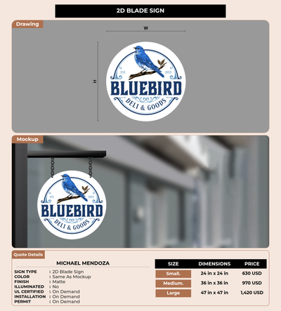 CUSTOM MOCKUP SIGN FOR Michael Mendoza