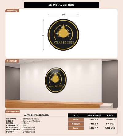 CUSTOM MOCKUP SIGN FOR Anthony McDaniel