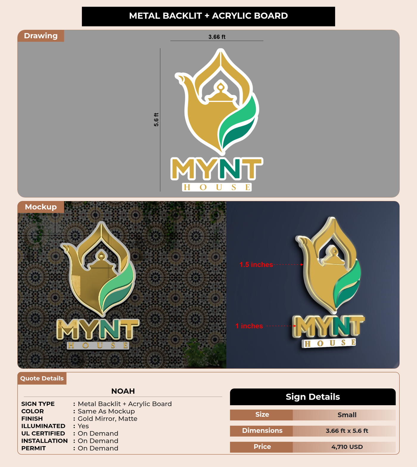 CUSTOM MOCKUP SIGN FOR Noah
