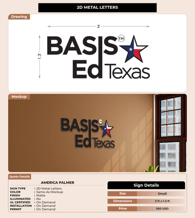 CUSTOM MOCKUP SIGN FOR America Palmer