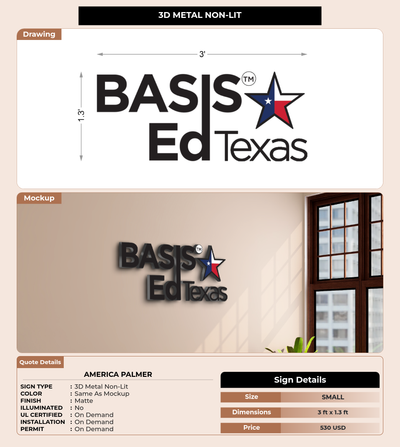 CUSTOM MOCKUP SIGN FOR America Palmer