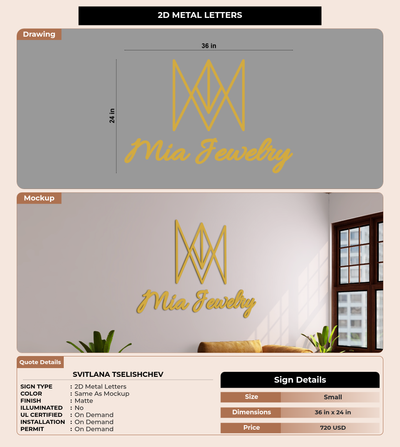 CUSTOM MOCKUP SIGN FOR Svitlana Tselishchev