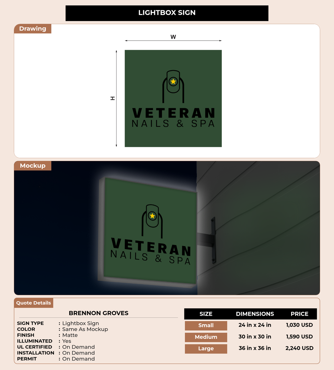 CUSTOM MOCKUP SIGN FOR Brennon Groves