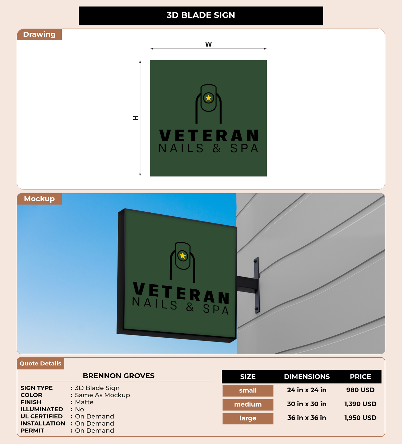 CUSTOM MOCKUP SIGN FOR Brennon Groves