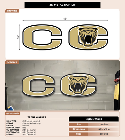 CUSTOM MOCKUP SIGN FOR Trent Walker