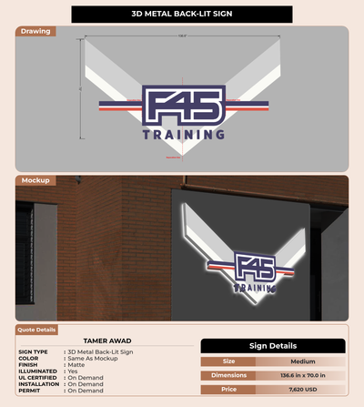 CUSTOM MOCKUP SIGN FOR Tamer Awad