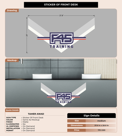 CUSTOM MOCKUP SIGN FOR Tamer Awad