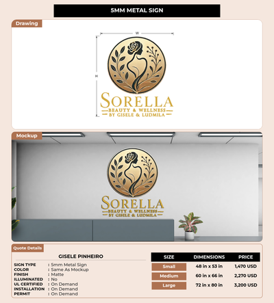 CUSTOM MOCKUP SIGN FOR Gisele pinheiro