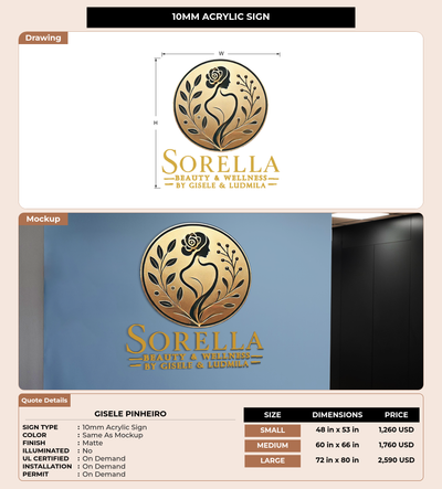 CUSTOM MOCKUP SIGN FOR Gisele pinheiro