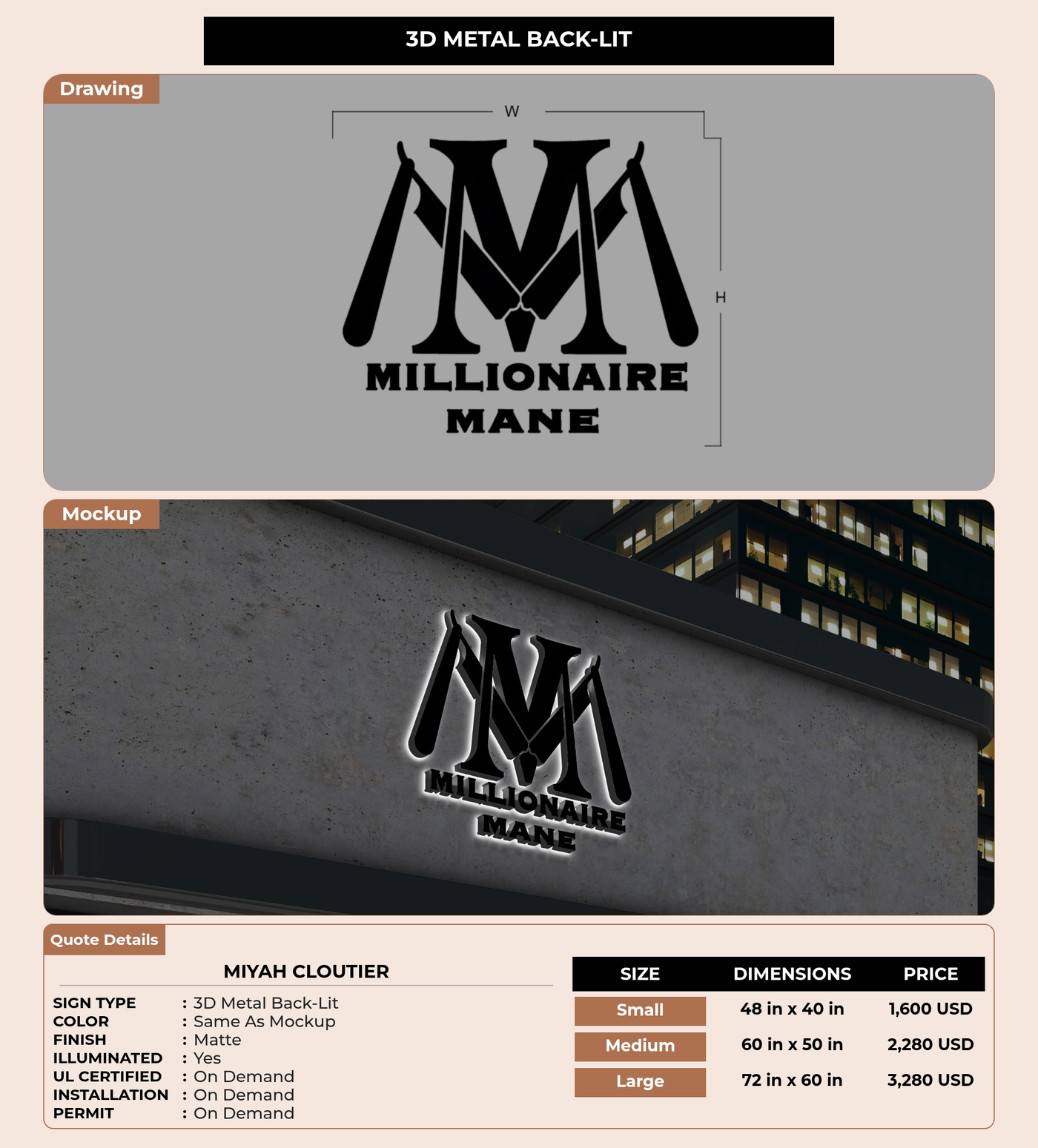CUSTOM MOCKUP SIGN FOR miyah cloutier