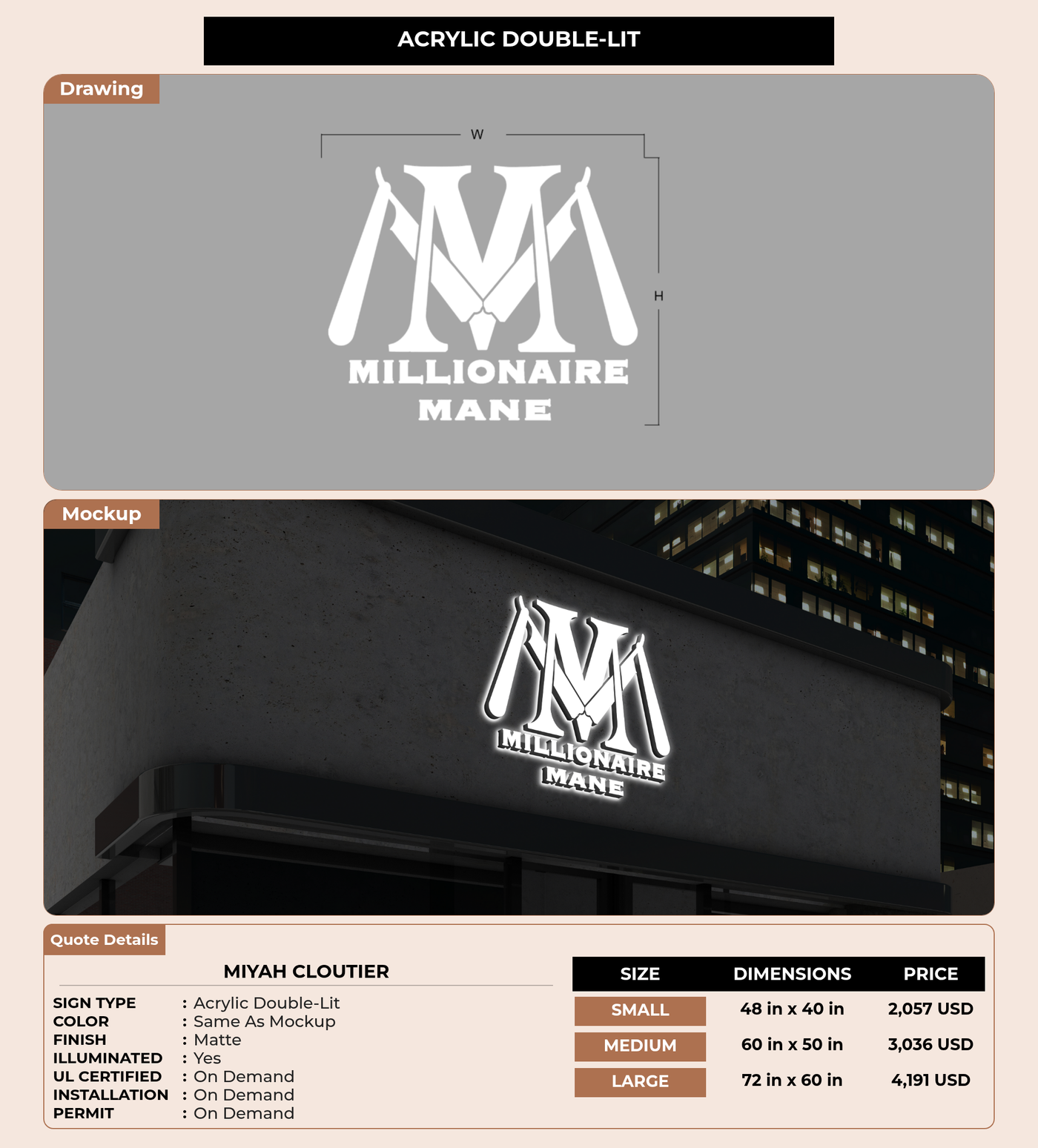 CUSTOM MOCKUP SIGN FOR miyah cloutier