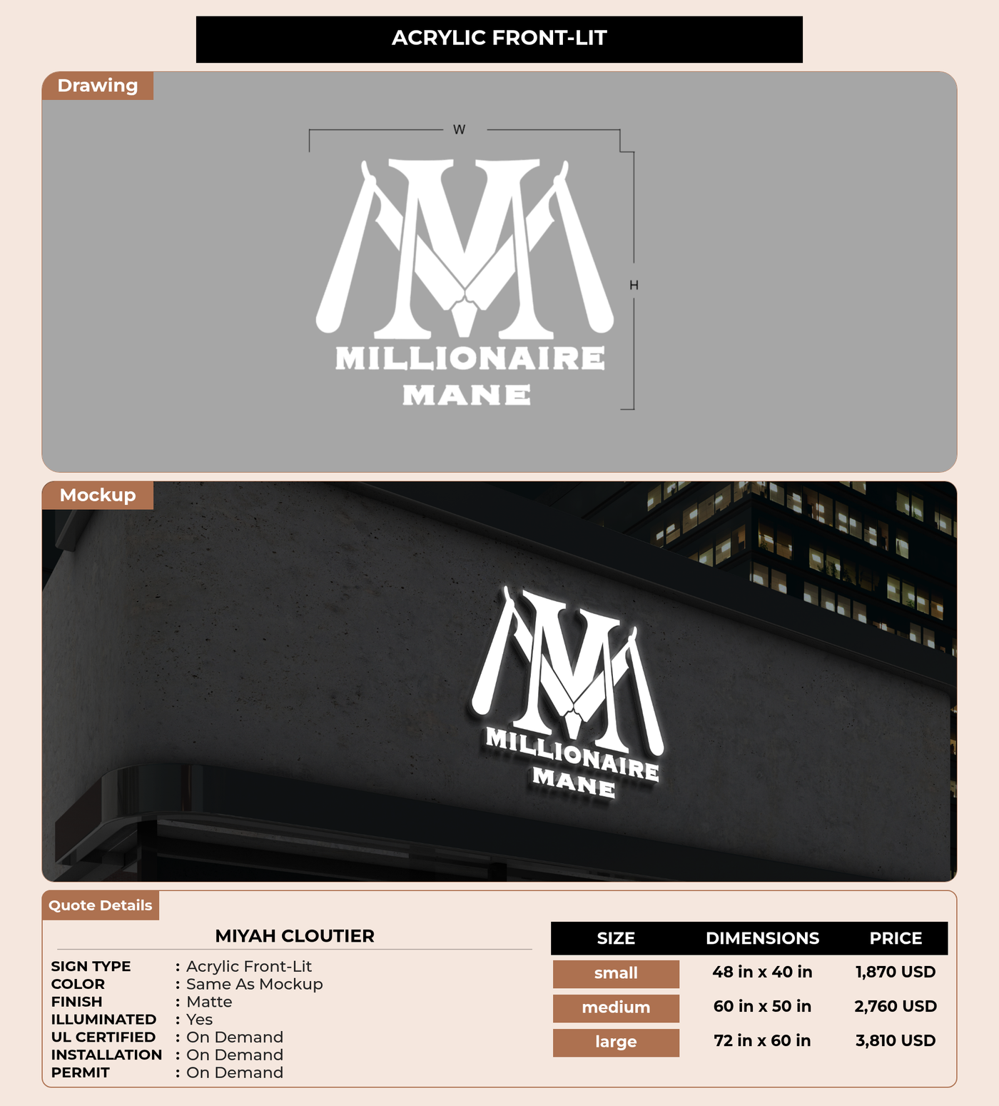 CUSTOM MOCKUP SIGN FOR miyah cloutier