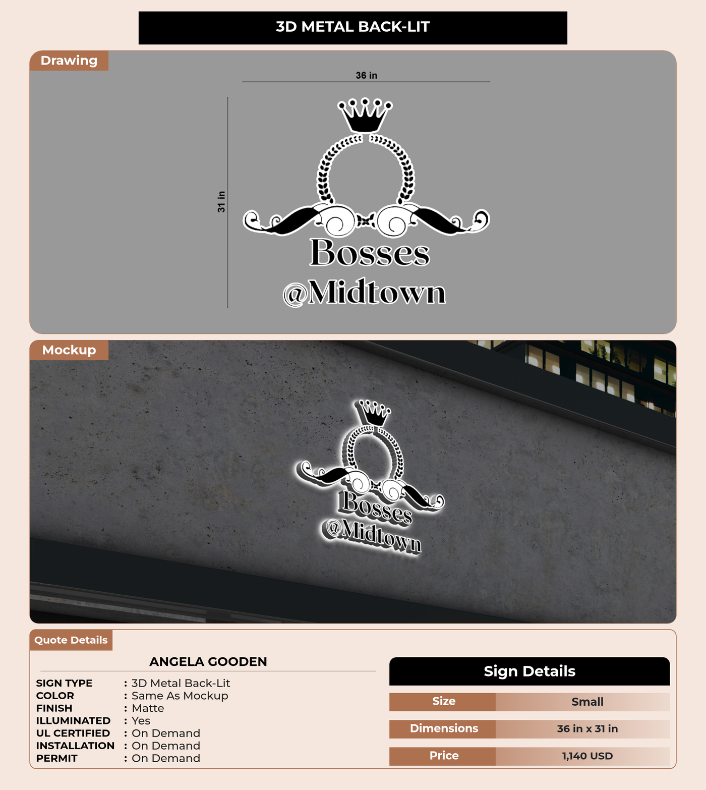 CUSTOM MOCKUP SIGN FOR Angela Gooden