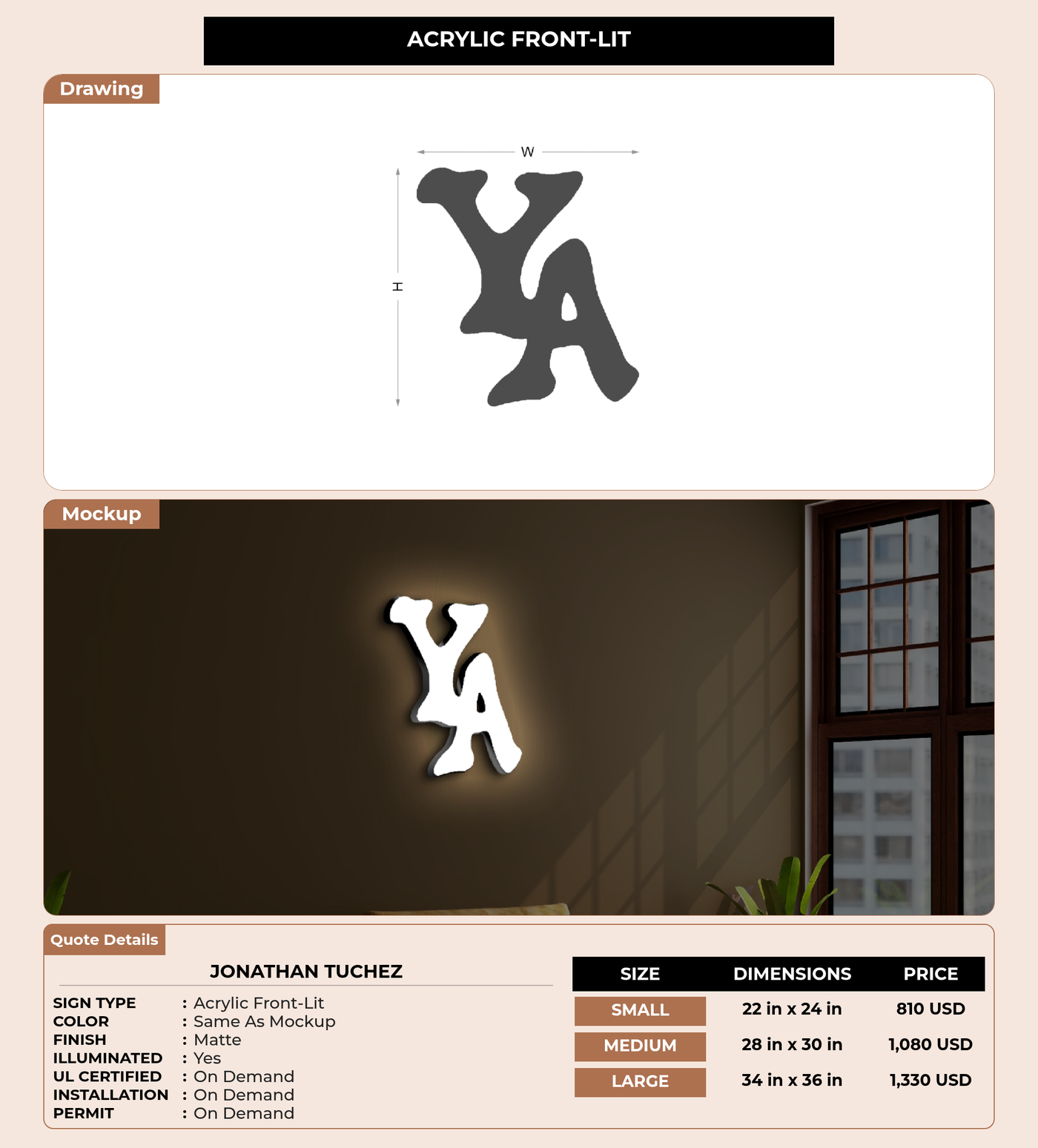 CUSTOM MOCKUP SIGN FOR Jonathan Tuchez