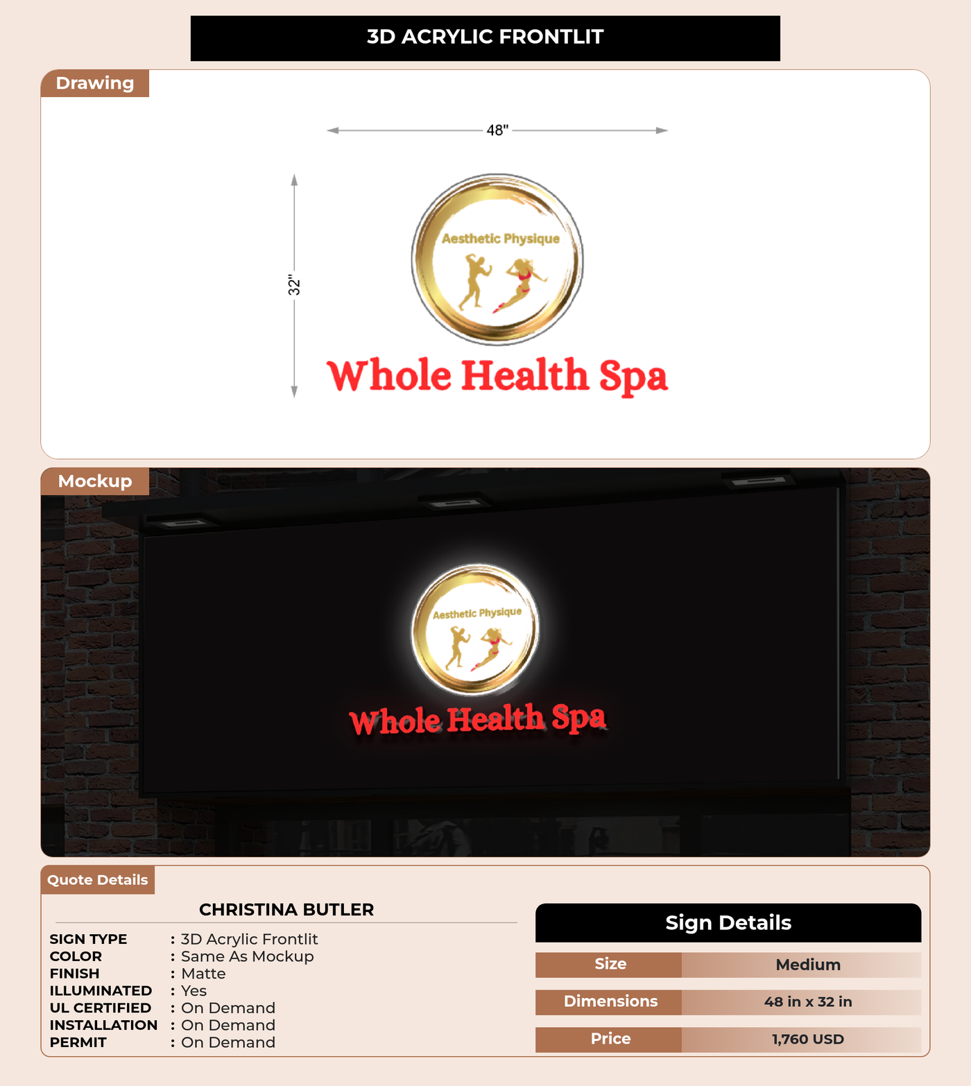 CUSTOM MOCKUP SIGN FOR Christina Butler