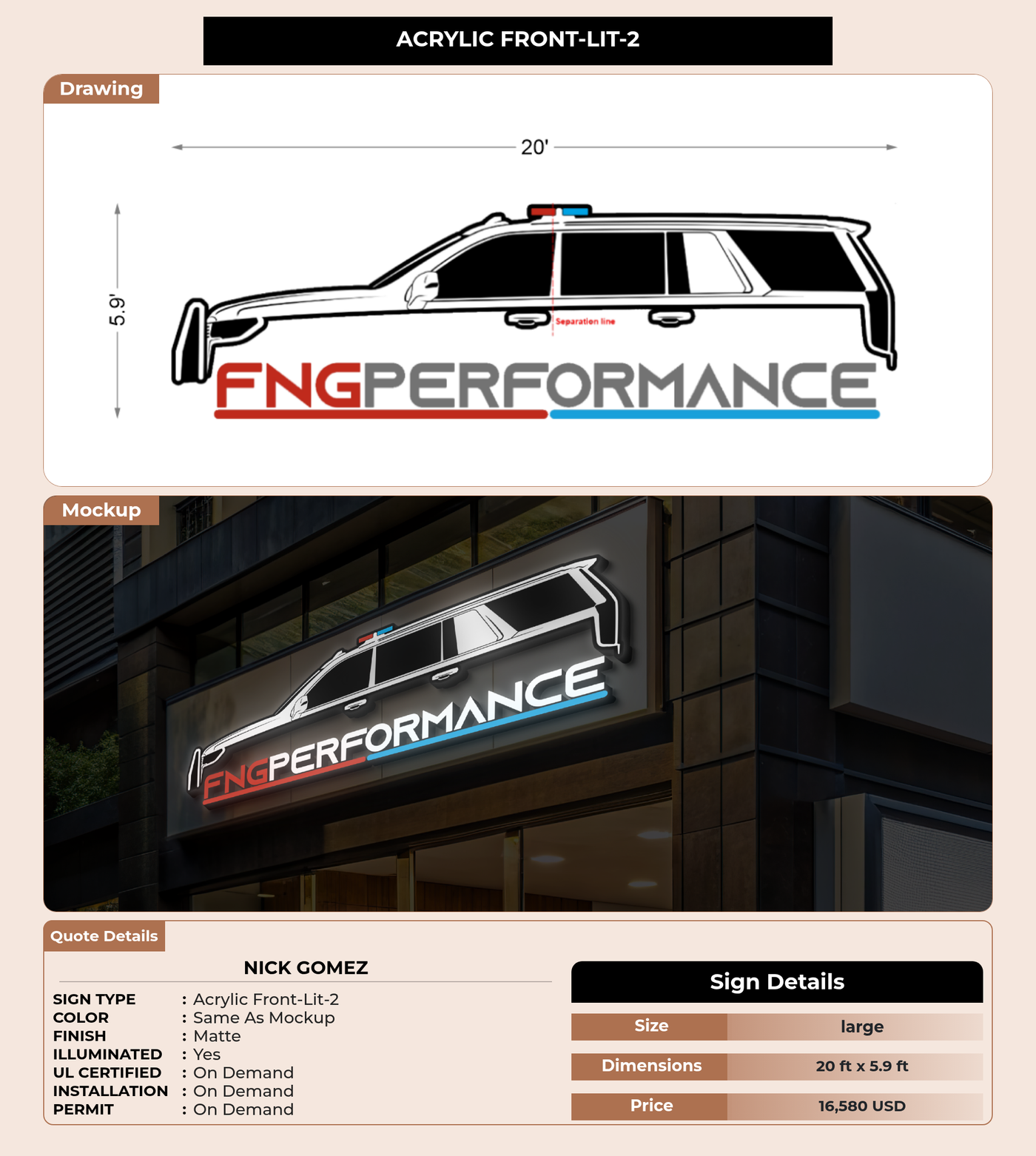 CUSTOM MOCKUP SIGN FOR Nick Gomez