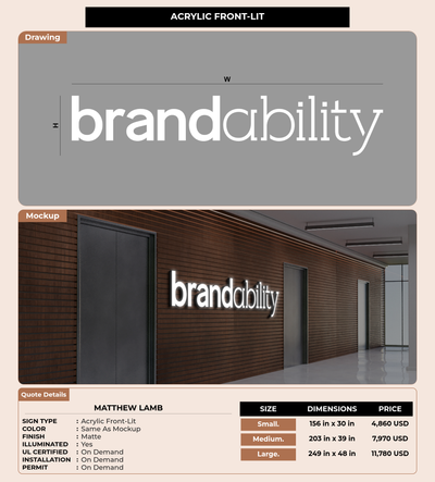 CUSTOM MOCKUP SIGN FOR Matthew Lamb