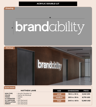 CUSTOM MOCKUP SIGN FOR Matthew Lamb
