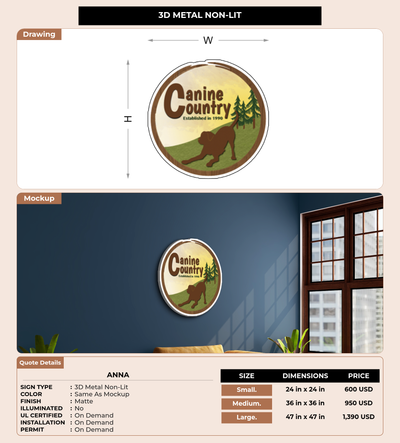 CUSTOM MOCKUP SIGN FOR Anna