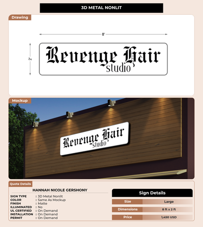 CUSTOM MOCKUP SIGN FOR Hannah Nicole Gershony