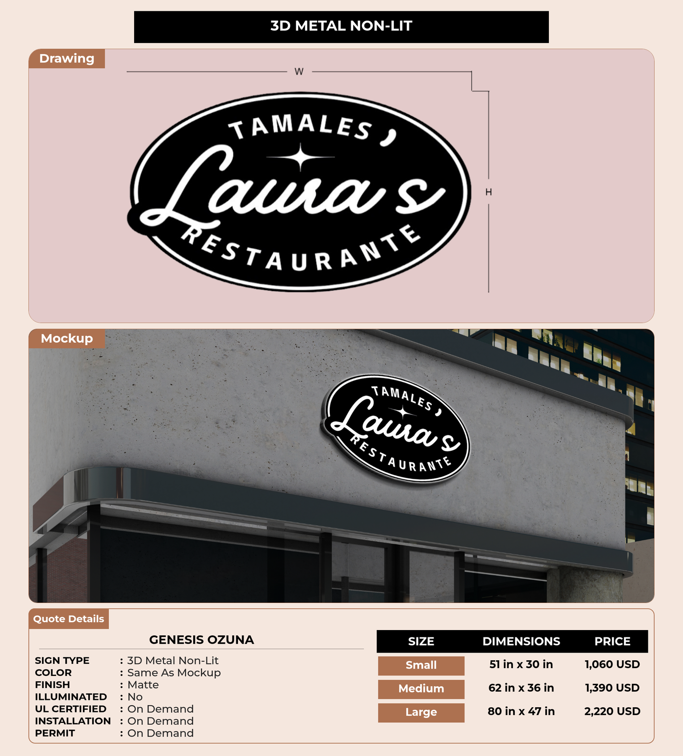 CUSTOM MOCKUP SIGN FOR Genesis Ozuna
