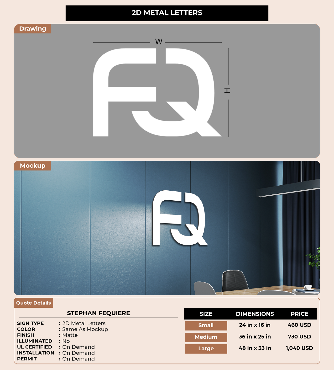 CUSTOM MOCKUP SIGN FOR Stephan Fequiere