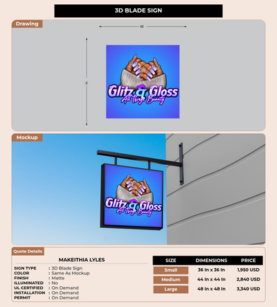 CUSTOM MOCKUP SIGN FOR Makeithia lyles