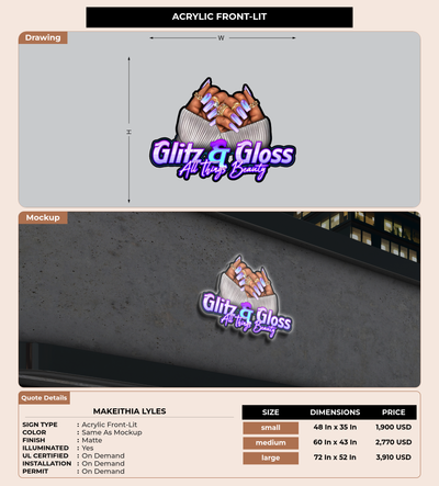 CUSTOM MOCKUP SIGN FOR Makeithia lyles