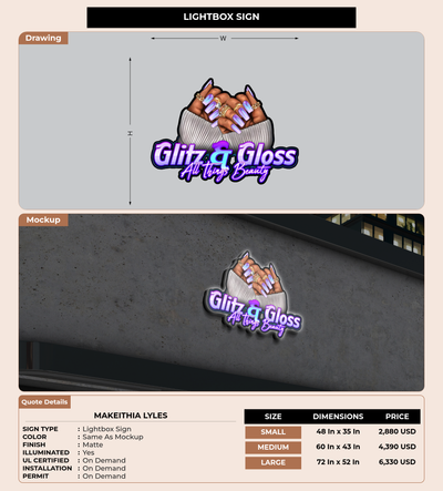 CUSTOM MOCKUP SIGN FOR Makeithia lyles