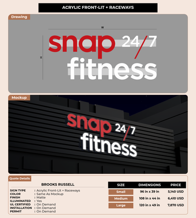 CUSTOM MOCKUP SIGN FOR Brooks Russell