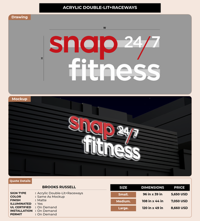 CUSTOM MOCKUP SIGN FOR Brooks Russell