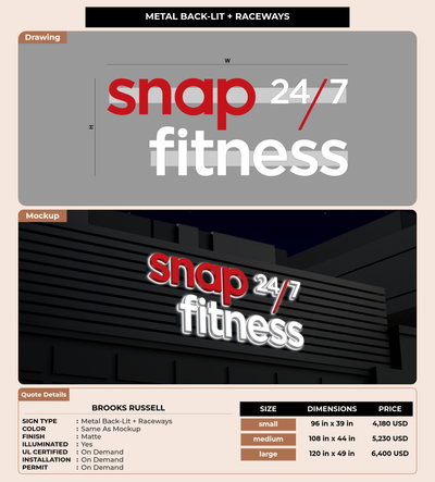 CUSTOM MOCKUP SIGN FOR Brooks Russell