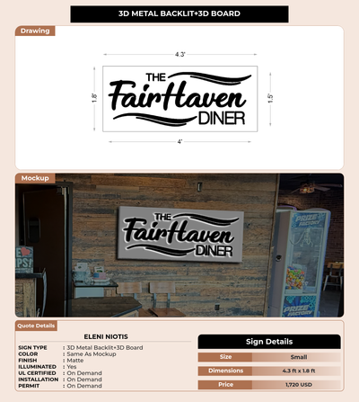 CUSTOM MOCKUP SIGN FOR Eleni Niotis