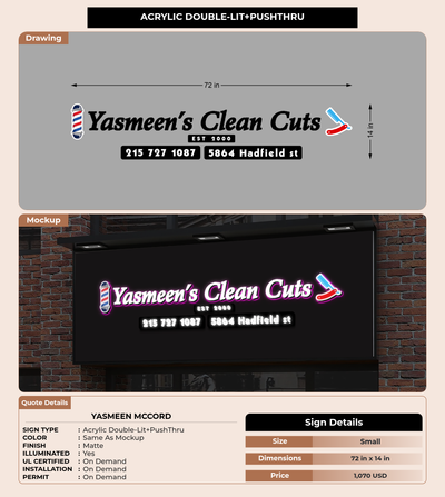 CUSTOM MOCKUP SIGN FOR yasmeen mccord