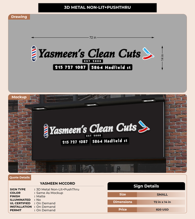 CUSTOM MOCKUP SIGN FOR yasmeen mccord