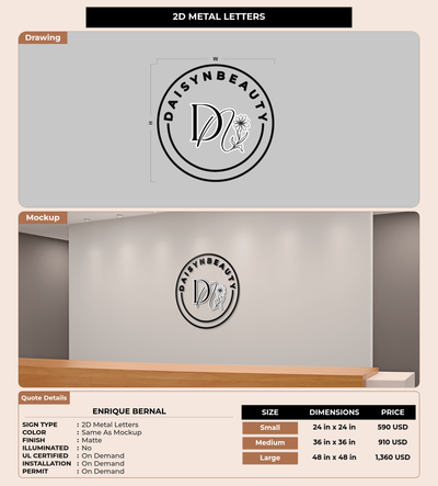 CUSTOM MOCKUP SIGN FOR Enrique Bernal