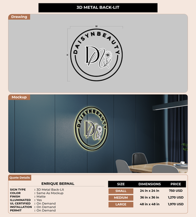 CUSTOM MOCKUP SIGN FOR Enrique Bernal