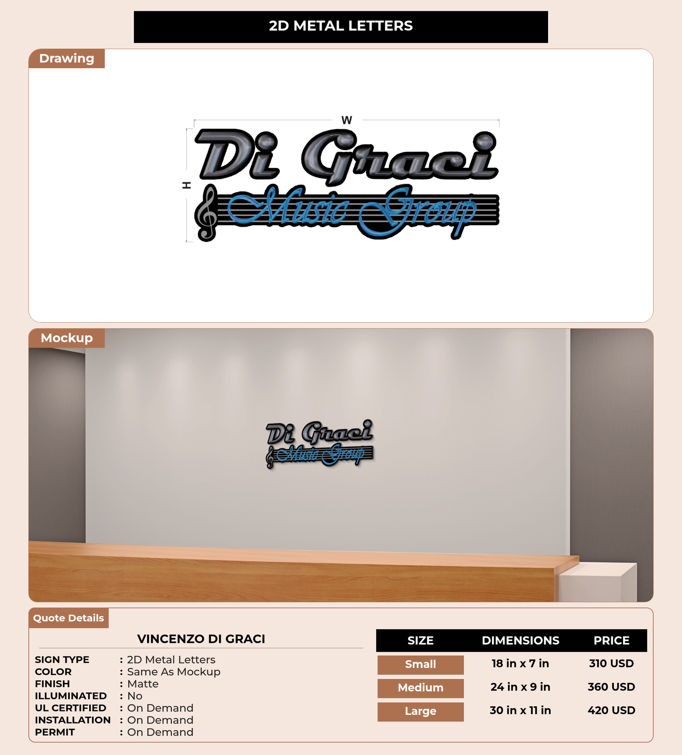 CUSTOM MOCKUP SIGN FOR Vincenzo Di Graci
