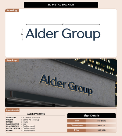 CUSTOM MOCKUP SIGN FOR Allie Pastore