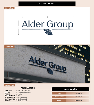 CUSTOM MOCKUP SIGN FOR Allie Pastore