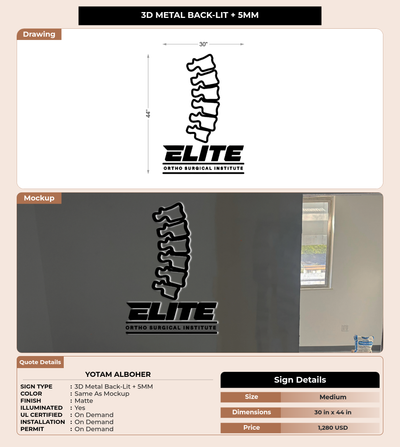 CUSTOM MOCKUP SIGN FOR Yotam Alboher