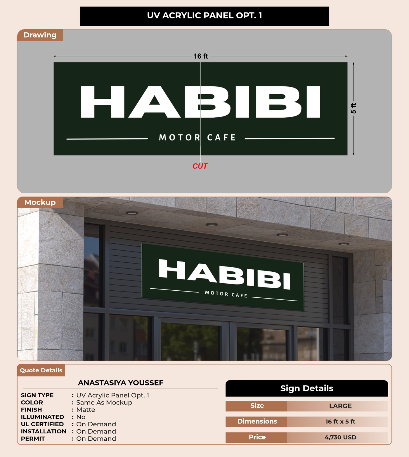 CUSTOM MOCKUP SIGN FOR Anastasiya Youssef