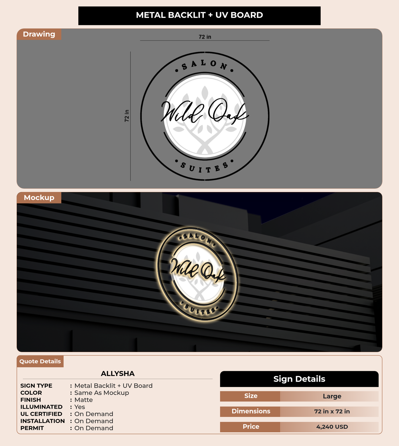 CUSTOM MOCKUP SIGN FOR allysha