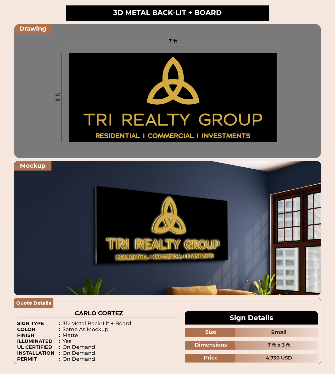 CUSTOM MOCKUP SIGN FOR Carlo Cortez
