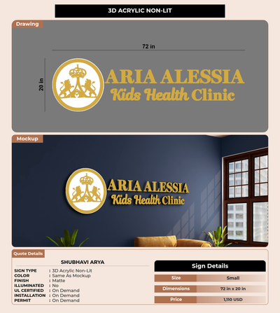 CUSTOM MOCKUP SIGN FOR Shubhavi Arya