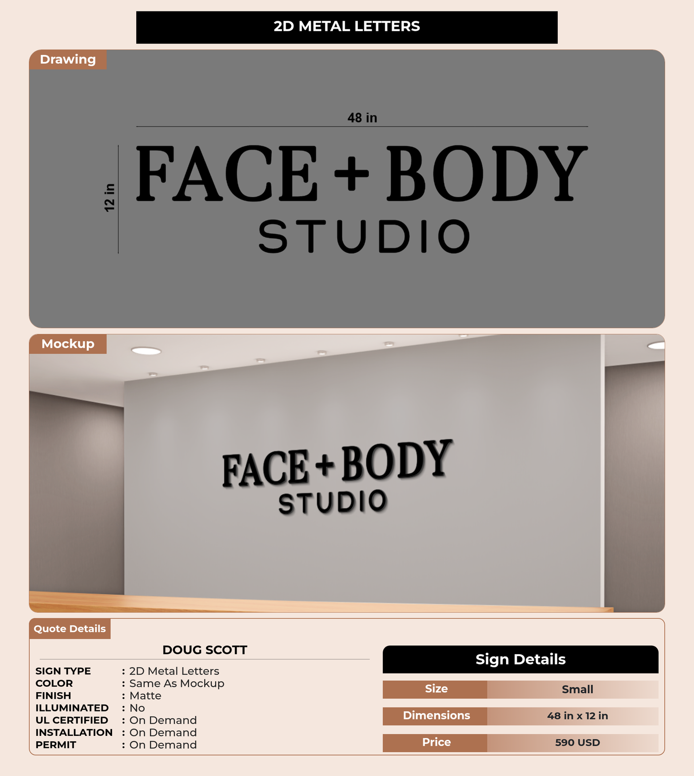 CUSTOM MOCKUP SIGN FOR Doug Scott