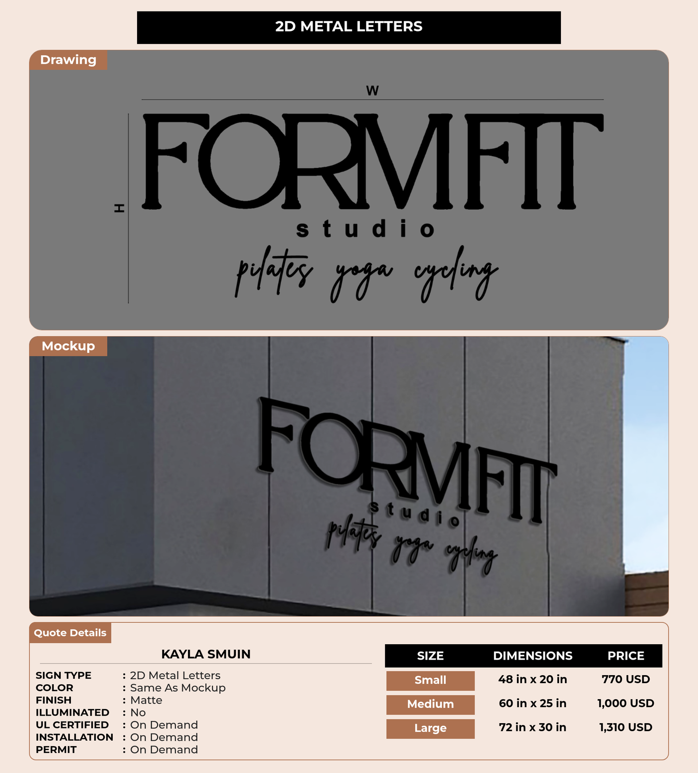 CUSTOM MOCKUP SIGN FOR Kayla Smuin