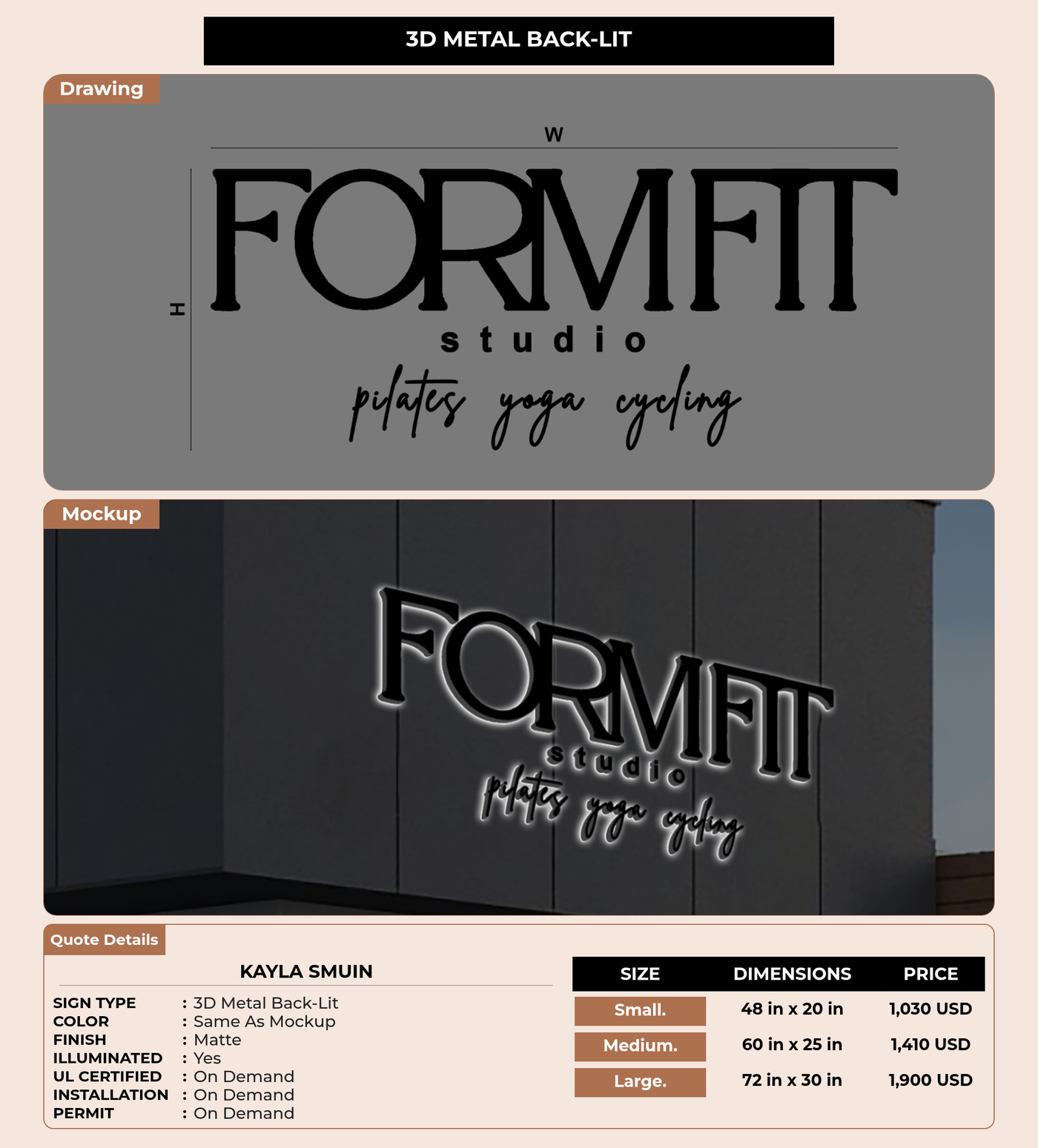 CUSTOM MOCKUP SIGN FOR Kayla Smuin