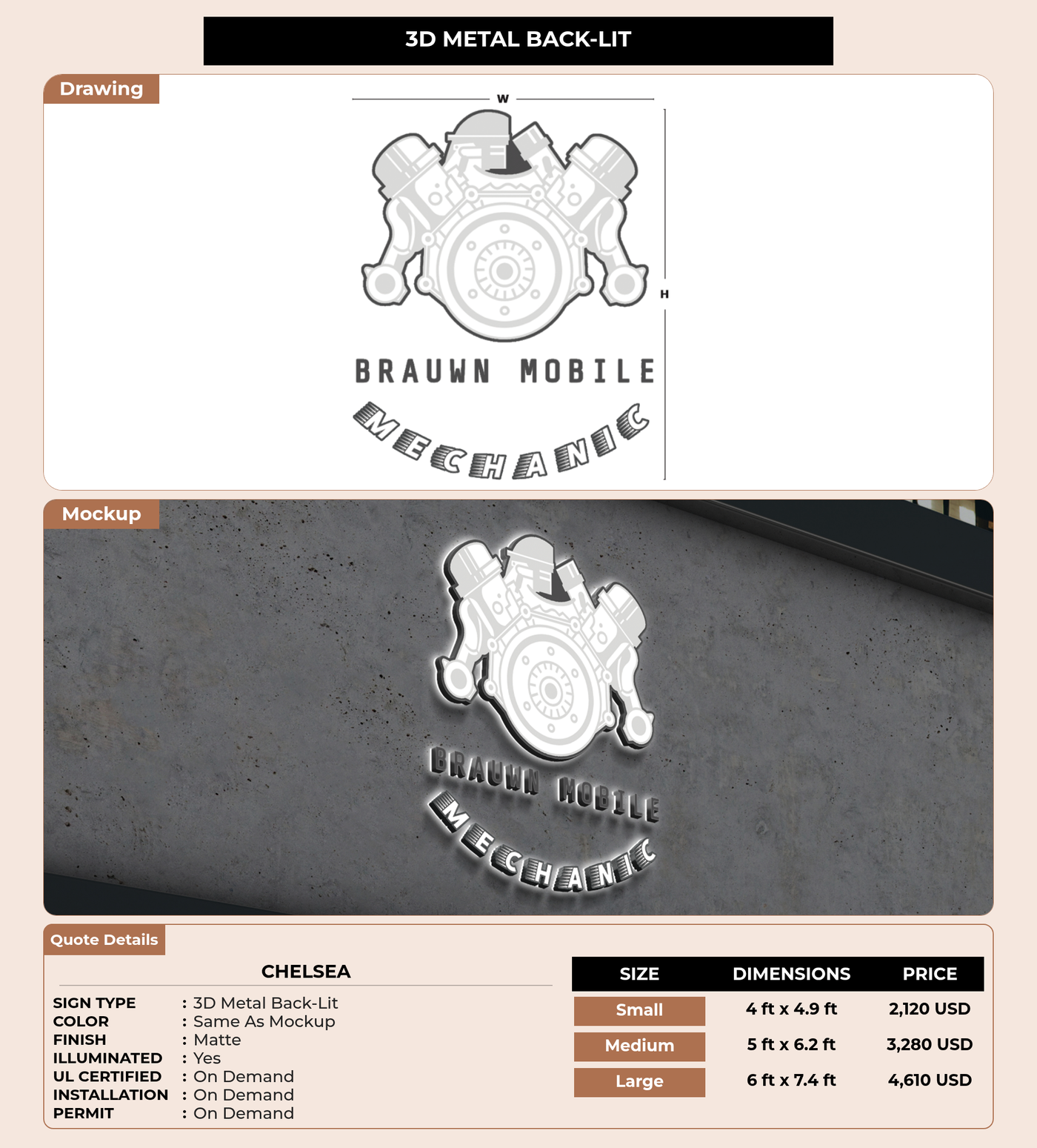 CUSTOM MOCKUP SIGN FOR Chelsea